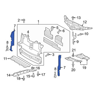 Lincoln OE - Front Left Radiator Support Baffle