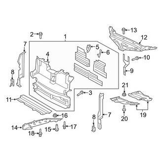 Lincoln OE - Radiator Support - Under Cover & Splash Shields