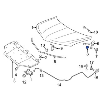 Lincoln OE - Rear Upper Door Hinge Nut