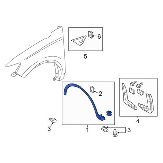 Lincoln OE - Front Right Wheel Arch Molding