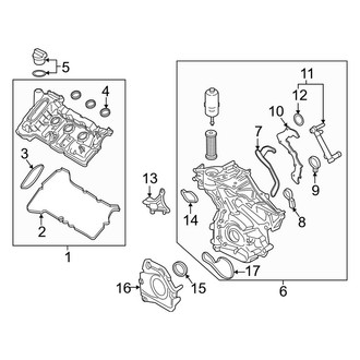 Lincoln OE - Engine / Transaxle - Valve & Timing Covers (2.7L)