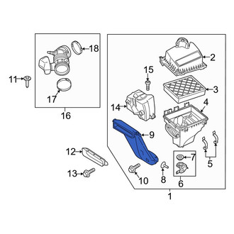 Lincoln OE - Rear Engine Air Intake Hose