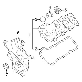 Lincoln OE - Engine / Transaxle - Valve & Timing Covers (3.7L)