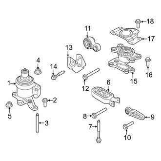 Lincoln OE - Engine / Transaxle - Engine & Transmission Mounting (3.7L)