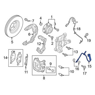 Lincoln OE - Front Left Brake Hydraulic Hose