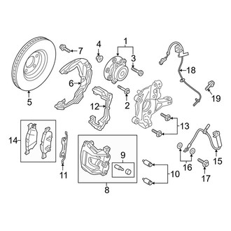 Lincoln OE - Front Suspension - Brake Components
