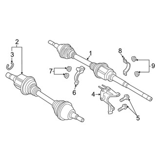 Lincoln OE - Front Suspension - Drive Axles (2.7L)