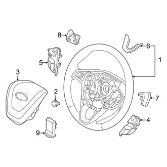 Lincoln OE - Steering Wheel & Trim (W/O Active Steering)