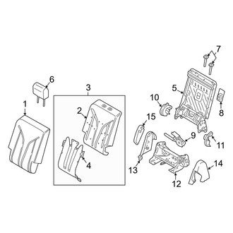 Lincoln OE - Seats & Tracks - Rear Seat Components (Passenger Side Seat Back)