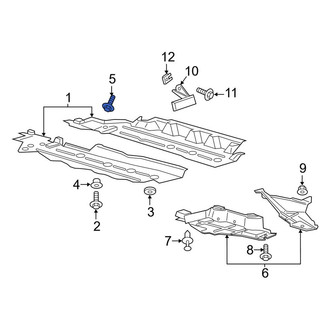 Lincoln OE - Radiator Support Splash Shield Screw