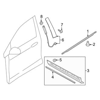 Lincoln OE - Front Door - Exterior Trim