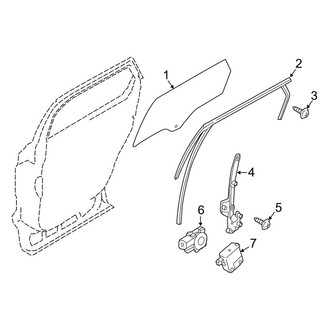 Lincoln OE - Rear Door - Glass & Hardware