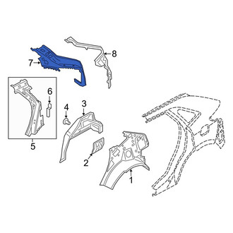 Lincoln OE - Rear Right Inner Quarter Panel Extension