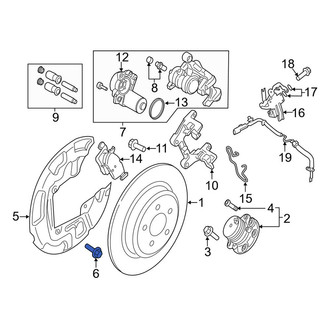 Lincoln OE - Brake Dust Shield Bolt