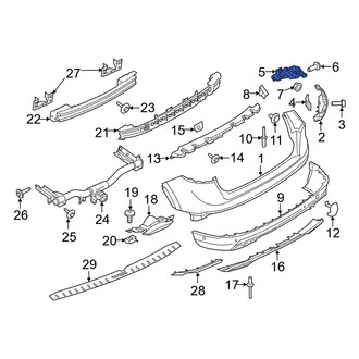 Lincoln OE - Rear Right Bumper Cover Support Rail