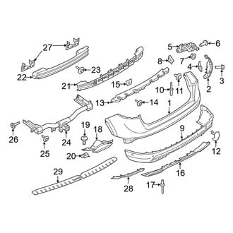 Lincoln OE - Rear Bumper - Bumper & Components (Cover & Brackets)