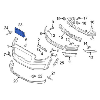 Lincoln OE - Front License Plate Bracket