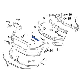 Lincoln OE - Front Right Bumper Cover Support Rail