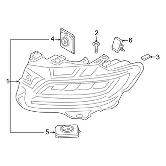 Lincoln OE - Front Lamps - Headlamp Components (Projector LED)