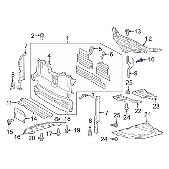 Lincoln OE - Radiator Support Air Deflector Bolt