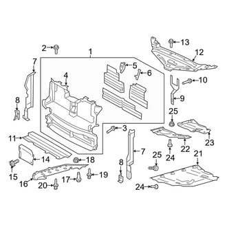 Lincoln OE - Radiator Support - Under Cover & Splash Shields