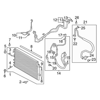 Lincoln OE - Air Conditioner & Heater - Condenser, Compressor & Lines (Condenser & Lines), (2.0L)