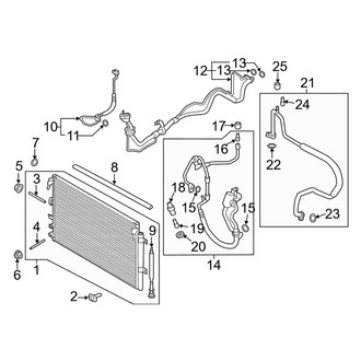 Lincoln OE - Air Conditioner & Heater - Condenser, Compressor & Lines (Condenser & Lines), (2.7L)