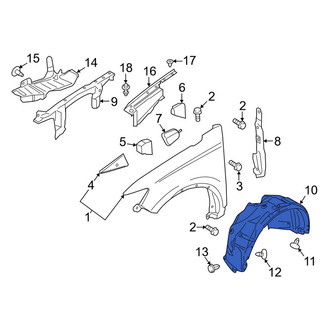 Lincoln OE - Front Left Fender Splash Shield
