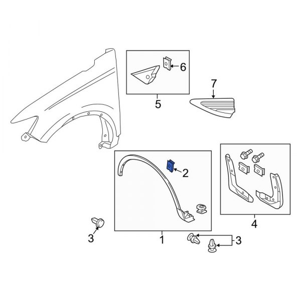 Wheel Arch Molding Clip