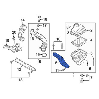 Lincoln OE - Rear Engine Air Intake Hose