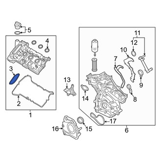 Lincoln OE - Right Outer Engine Valve Cover Gasket