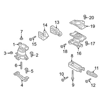 Lincoln OE - Engine / Transaxle - Engine & Transmission Mounting (2.7L)