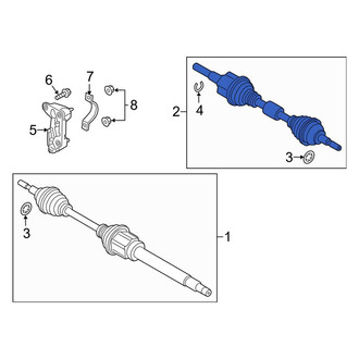 Lincoln OE - Front Left CV Axle Assembly