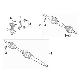 Lincoln OE - Front Suspension - Drive Axles (Base / Reserve FWD 2.0L)
