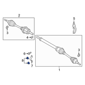 Lincoln OE - CV Axle Shaft Carrier Bearing Nut