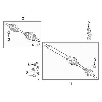 Lincoln OE - Front Suspension - Drive Axles (FWD 2.7L)