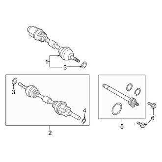 Lincoln OE - Front Suspension - Drive Axles (AWD 2.7L)