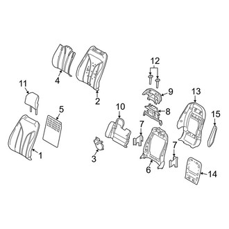 Lincoln OE - Seats & Tracks - Front Seat Components (Seat Back), (Base / Reserve)