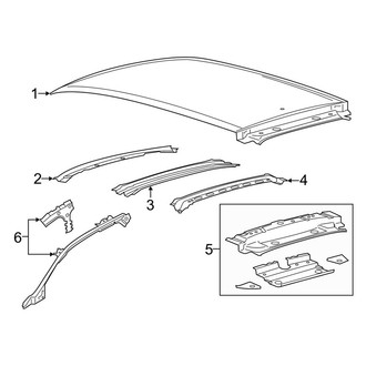 Lincoln OE - Roof & Components (W/O Panoramic Roof), (Base)