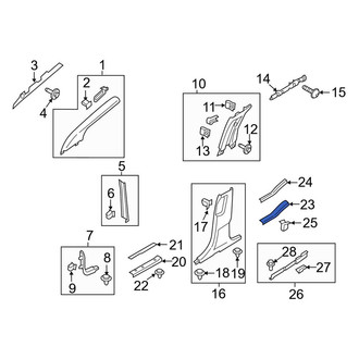 Lincoln OE - Rear Left Door Sill Plate