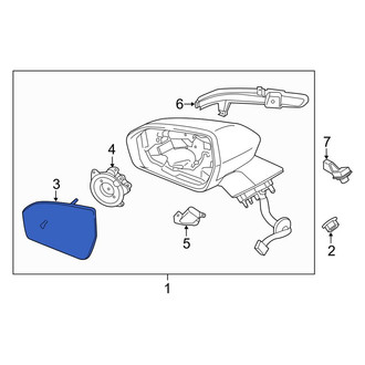 Lincoln OE - Front Left Door Mirror Glass