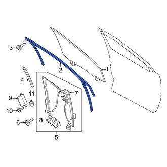 Lincoln OE - Front Right Window Channel