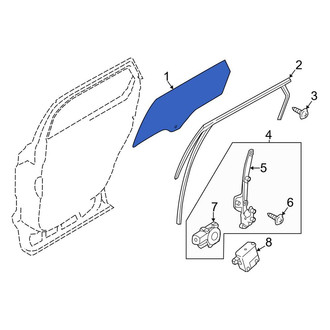 Lincoln OE - Front Right Door Glass