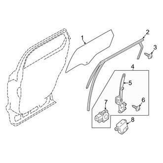 Lincoln OE - Rear Door - Glass & Hardware