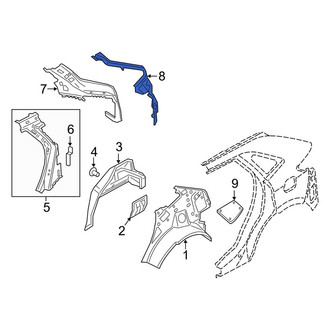 Lincoln OE - Rear Left Upper Quarter Panel Extension