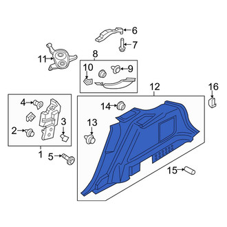 Lincoln OE - Rear Right Interior Quarter Panel Trim Panel