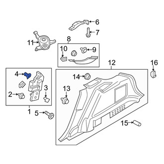Lincoln OE - Upper Liftgate Trim Panel Clip
