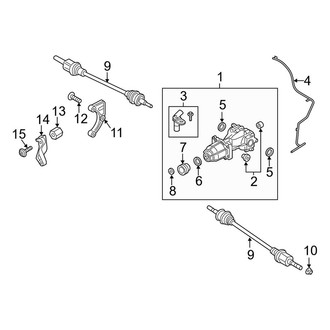 Lincoln OE - Rear Suspension - Axle Components (AWD)