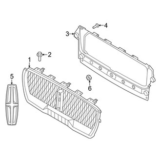 Lincoln OE - Front Bumper & Grille - Grille & Components