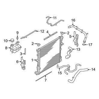 Lincoln OE - Cooling - Radiator & Components (Main), (Black Label Grand Touring / Grand Touring)